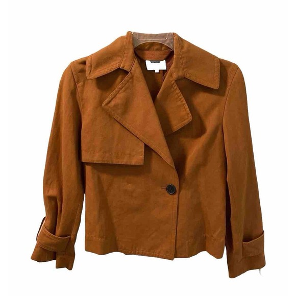 VINCE Jacket Size XS Sienna Cropped Linen Cotton Coat Boho‎ Unique - Picture 4 of 11